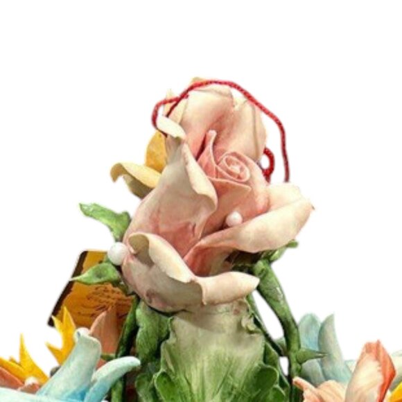 Mollica Capodimonte Porcelain Flower Bouquet IOB w/Hang Tag - Picture 10 of 12